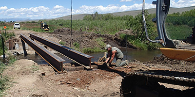 Tomichi Creek - Gunnison Colorado Bridge Construction Repair